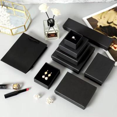 China Wholesale Earring Black Bracelet Fanshion Maker Necklace Jewelry Blue Small Paper Box for sale