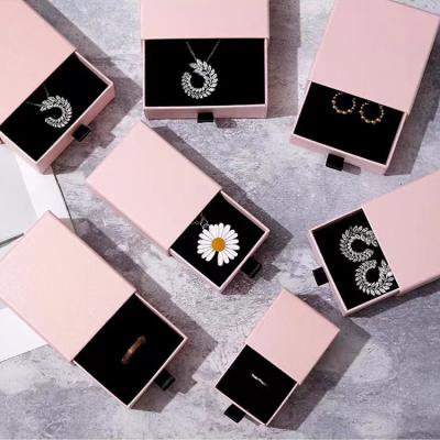 China Wholesale Paper Factory Pull Earrings Rings Necklaces Jewelry Boxes Gift Boxes Packaging Boxes Drawer Jewelry Box for sale