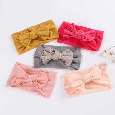 China 2021 Wholesale New Bow Baby Headband Baby Hair Accessories High Quality Hot Selling Elastic Hairband Soft Hair Band for sale