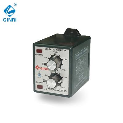 China Ginri Sealed JVM Three Phase Over Voltage Under Voltage Monitoring Relay Phase Order 8 Pin Relays for sale