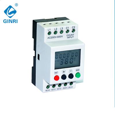 China GINRI Sealed 3 Phase Timer JVR800-2 LCD Display Screen Over Voltage Phase Monitor Protection Relay for sale