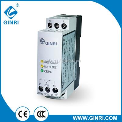 China GINRI SVRD Single Phase Voltage Sealed Monitor Relay Over Voltage / Under Voltage Relay for sale