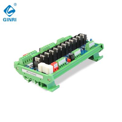 China Ginri JR-12J12 Channel PLC Transistor Modules NPN/PNP 1NO PLC Amplifier Board DC 24V DIN Rail Sealed Mount for sale