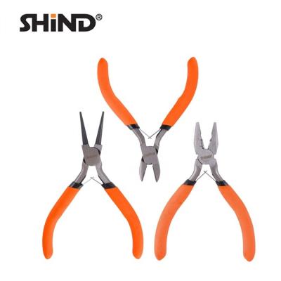 China SHIND 94050 3pcs Chrome Vanadium Vanadium Multi Tool Pliers Wire Stripper Durable Multi Function Outdoor Mini Pliers Tool Set With Steel Plastic Handle for sale