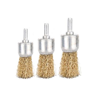 China 94943 Longevity 94943 Steel Wire Brass Wheel Polishing Polishing Cleaning Steel Set Brush 3pcs For Dremel Die Grinder Rotary for sale