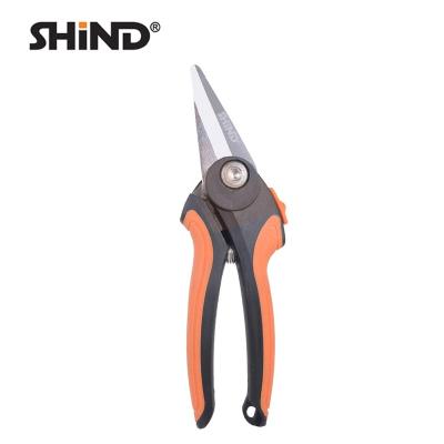 China Best Quality 210mm Handle SHIND 94695 Anti-Slip Handle Garden Scissor Metal Carbon Steel Pruner Gardening Tools Garden Shears for sale