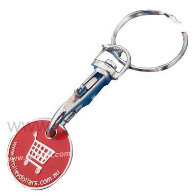 China Wholesale Promotion Gift China Metal Shopping Trolley Coin Slate Gift Handsome Keychain for sale