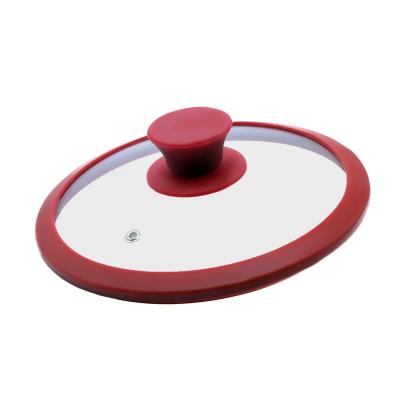 China Silicone Glass Lid 9.6inch Silicone Lid Rim Silicone Jar Lid Viable Glass Cookware for sale