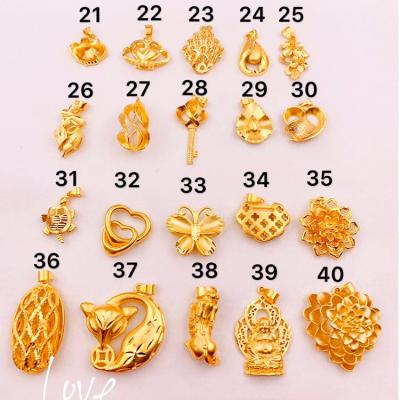 China Wholesale Gold Religious Flower Pendant Plated Real Gold Plated Jewelry 24k Gold Necklace Jewelry for sale