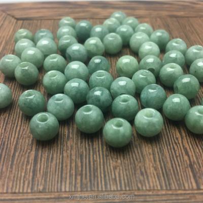 China Myanmar religious jadeite a large cargo hole round bead jade beads jade bulk accessories seed ice bead bucket bracelet diy wholesale for sale