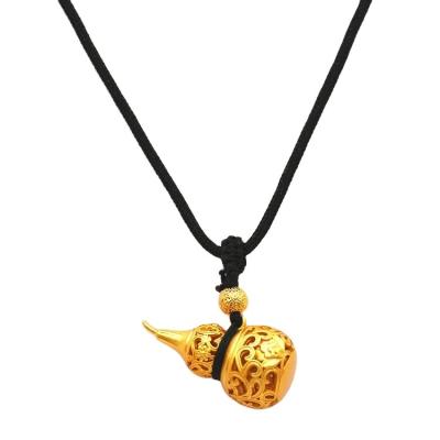 China CLASSIC wholesale hollow gourd gold sand jewelry gold net jewelry celebrity pendant supply on behalf of for sale