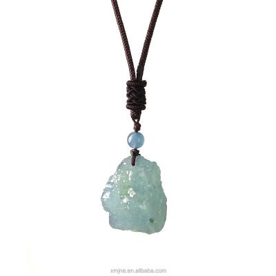 China Rough blue green stone pendant couples CLASSIC Crystal Men&'S and Women's same style simple and fresh factory direct sales for sale