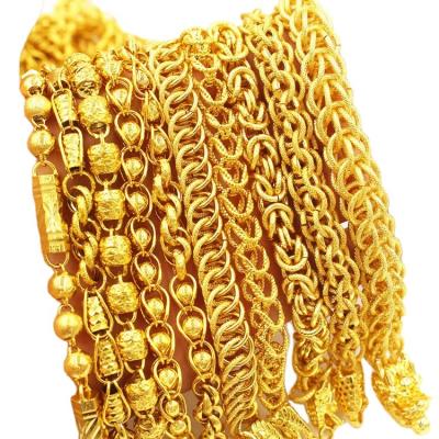 China CLASSIC European Coins Inlaid With Vietnamese Sand Gold Jewelry Bossy Hand In Hand Chain Jewelry Wholesale for sale