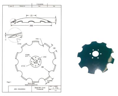 China Cultivator Farm Rotary Disc Blade Agricultural Machinery Accessories for sale