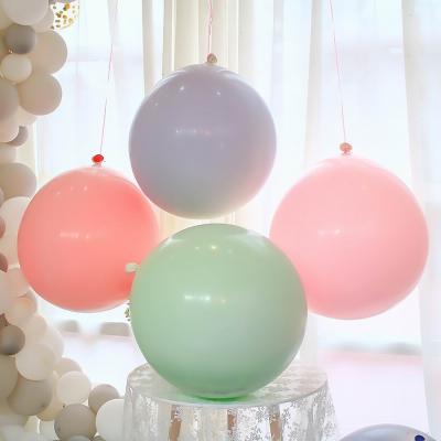 China Globos Macaron Pastel Pink Color Birthday Decoration Popular Round Latex Helium Balloons 36 Inch for sale