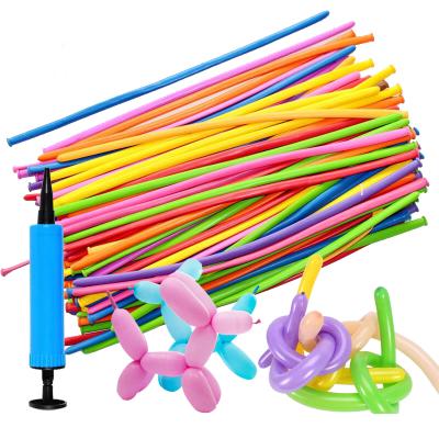 China Factory Hot Selling Kids Party Decoration Popular Birthday Gift 260 Color Cheap Latex Helium Long Balloons for sale