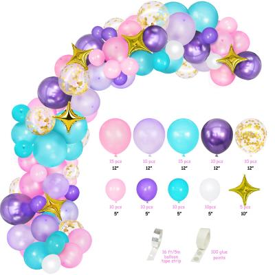 China Arch Garland Festival Decoration Birthday Party Decoration Air Latex Balloon Kit for Kids Girl for sale