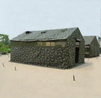 China High Frequency Welding Galvanized Steel Tube 6x4 Meter Camouflage Canvas Outdoor Military Tent for sale