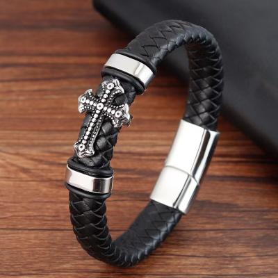 China Vintage New CLASSIC Cross Stainless Steel This Series Of Braided Bracelets for sale