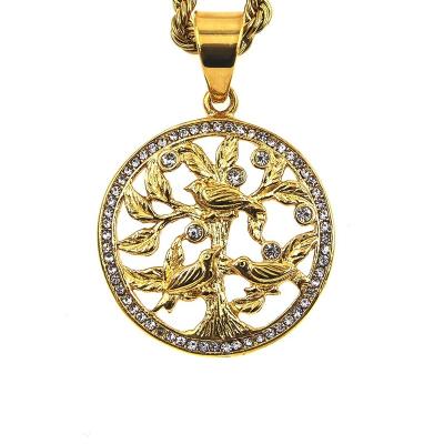 China 18k Gold Plated 2021 New Fashionable Crystal Gold Plated 18k Stainless Steel Jewelry Chain Necklace for sale