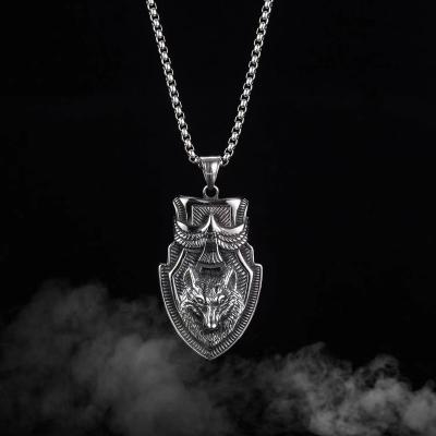 China CLASSIC New Fashion Classic Shield Wave Head Stainless Steel Pendant for sale