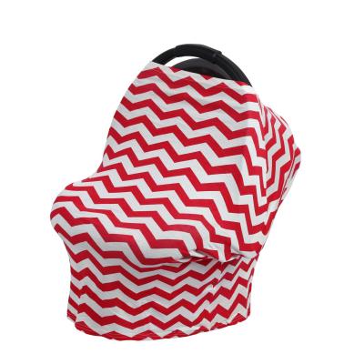 China Spandex/Cotton Modern High Quality Stripe 70*66CM Multifunctional Safety Seat Cover Towel Baby Stroller Blanket for sale