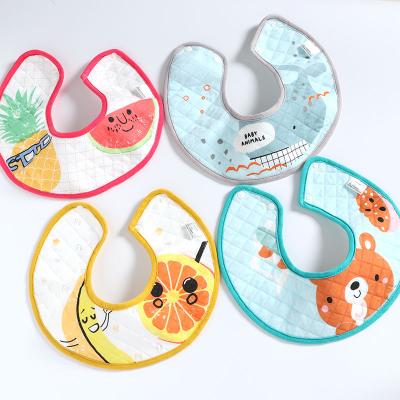 China Customizable High Quality Wholesale Anti-static Waterproof 100% Cotton And Dirt Proof Cartoon Petal Baby Bibs for sale