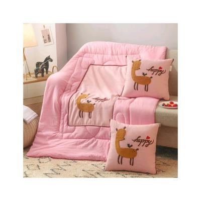 China Large portable warm soft 2-in-1 blanket for all travel baby picnic blanket and pillow beds for sale