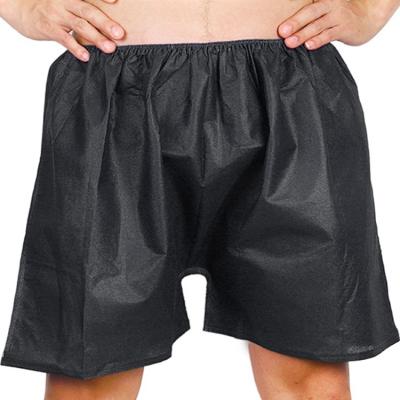 Chine 2022 New Product Nonwoven Disposable Mens Breathable Underwear Shorts Black Panties Spa à vendre