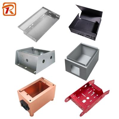 China Aluminum Sheet Metal Fabrication Machinery Stainless Steel Iron Enclosure Case Laser Cutting Bending Sheet Metal Stamping Parts for sale