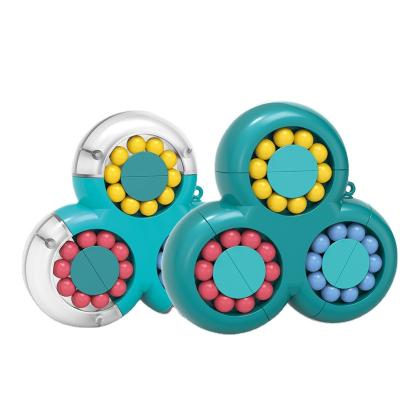 China FREE SHIPPING Triangle Spinning Bean Cube Spinner Fidget Handheld Magic Puzzle Educational Decompression Toy Other for sale