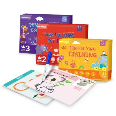 China Educational paper toys pen control training writing and drawing practice woodbooks for playschool age 3-6 for sale