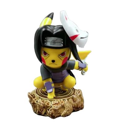 China New PVC Style Anime Narut Shippuden Figures Pica-Chu Cosplay Sasuke Kakashi Madara PVC Action Figures Model Toy for sale