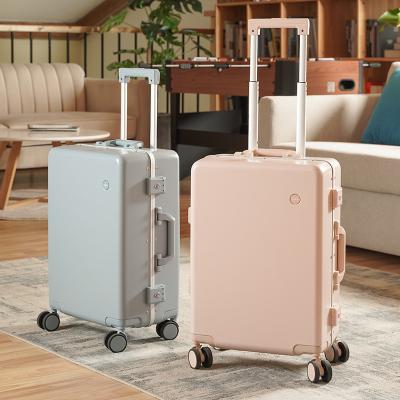 China Fashionable Custom business suitcase Aluminum suitcase 24-inch suitcase 20-inch password box for students boarding in luggage case for sale