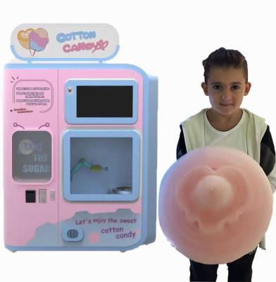 China Super Automatic Automatic Candy Robot Electric Sugar Cotton Candy Floss Vending Machine for Shopping Malls for sale