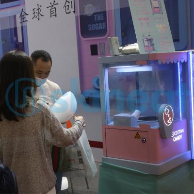 China Dairy factory semi-automatic cotton candy making machine for snack food deli Algodon De azucar fresco for sale