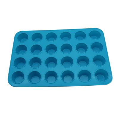 China Long Term High Yield Jumbo Muffin Pan 24 Cup Large Silicone Cupcakes Baking Community Level Non-Stick Muffin Pans Size Cup-deep For Baking 2 PK for sale