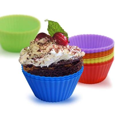 China Viable Silicone Baking Cake Cups Cupcake Liners Muffin Cups Pinata Cake Mold for sale