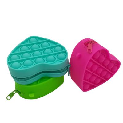 China New Finger Bubble Toy Coin Mini Waterproof Bag Personalized Silicone Creative Bag for sale