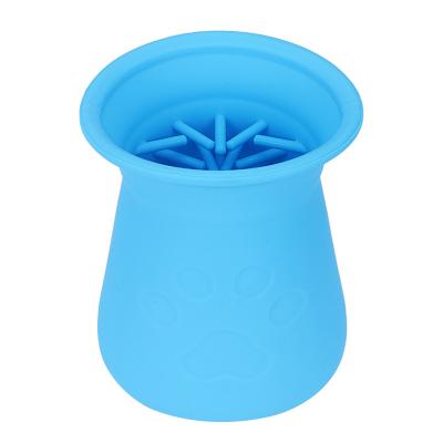 China Fashionable Hot Selling Portable Silica Gel Dog Paw Wash Cup Foot Remover With Top Brush And Inner Bristles For Muddy PAWS for sale