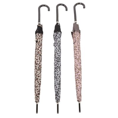 China Leopard Color Minimalist Direct Supply Factory Ladies Coating Women Stick Umbrella for sale