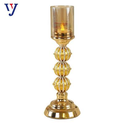 China Wholesale Home Table Centerpiece Decor Tea Candlestick Stand For Wedding for sale