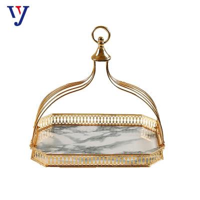 China Nordic luxury home mirror tray hotel accessories soft-fitting metal piece metal piece stocked oval glass fruit tray fruit basket glass dish for sale