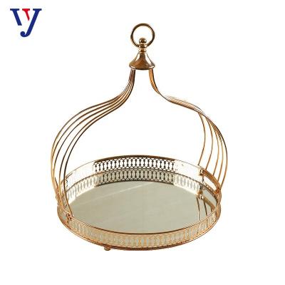 China Top Quality Wedding Decoration Wire Iron Fruit Basket Stocked Holder for sale