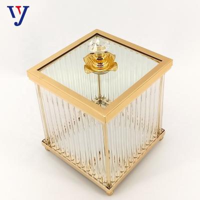 China Best Selling Steamable Glass Containers Set Crystal Wedding Lids Luxury Plastic Christmas Jars For Candy for sale