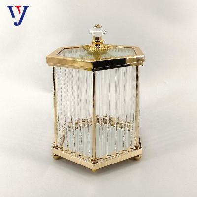 China Steamable Cheap Set Nice Box Lids Luxury Plastic Wedding Glass Crystal Candy Jar Christmas for sale