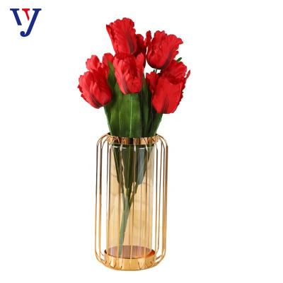 China Minimalist vase candlestick ornaments gold table living room ornaments furniture decoration for sale