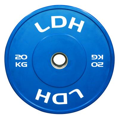 China LDH Durable Wholesale Rubber Bumper Plates For Weightlifting Weight Rubber Bumper Plate for sale