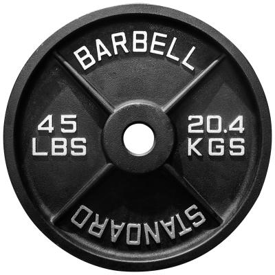 China Factory Price Durable Custom Logo LDH Gym Fitness Equipment Commercial Cast Iron Weight Plate For Barbell Metal Weight Plates for sale