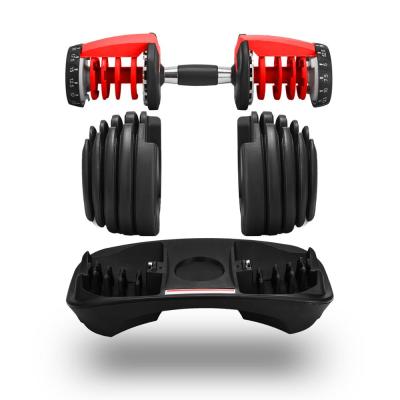 China Dumbbell LDH Home Gym Fitness Weight Adjustable 40kg 50kg Plated Free Dumbbell Set Dumbbell 90lb Adjustable Set for sale